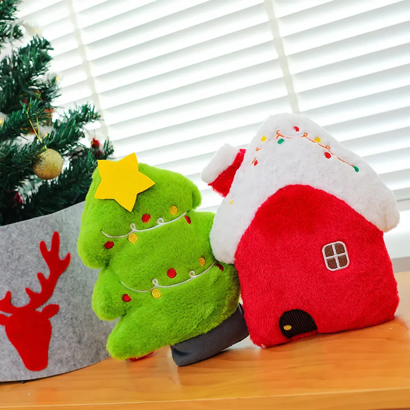 Christmas Promotional Set Plush Santa Tree Snowman Collection Soft Stuffed Toys