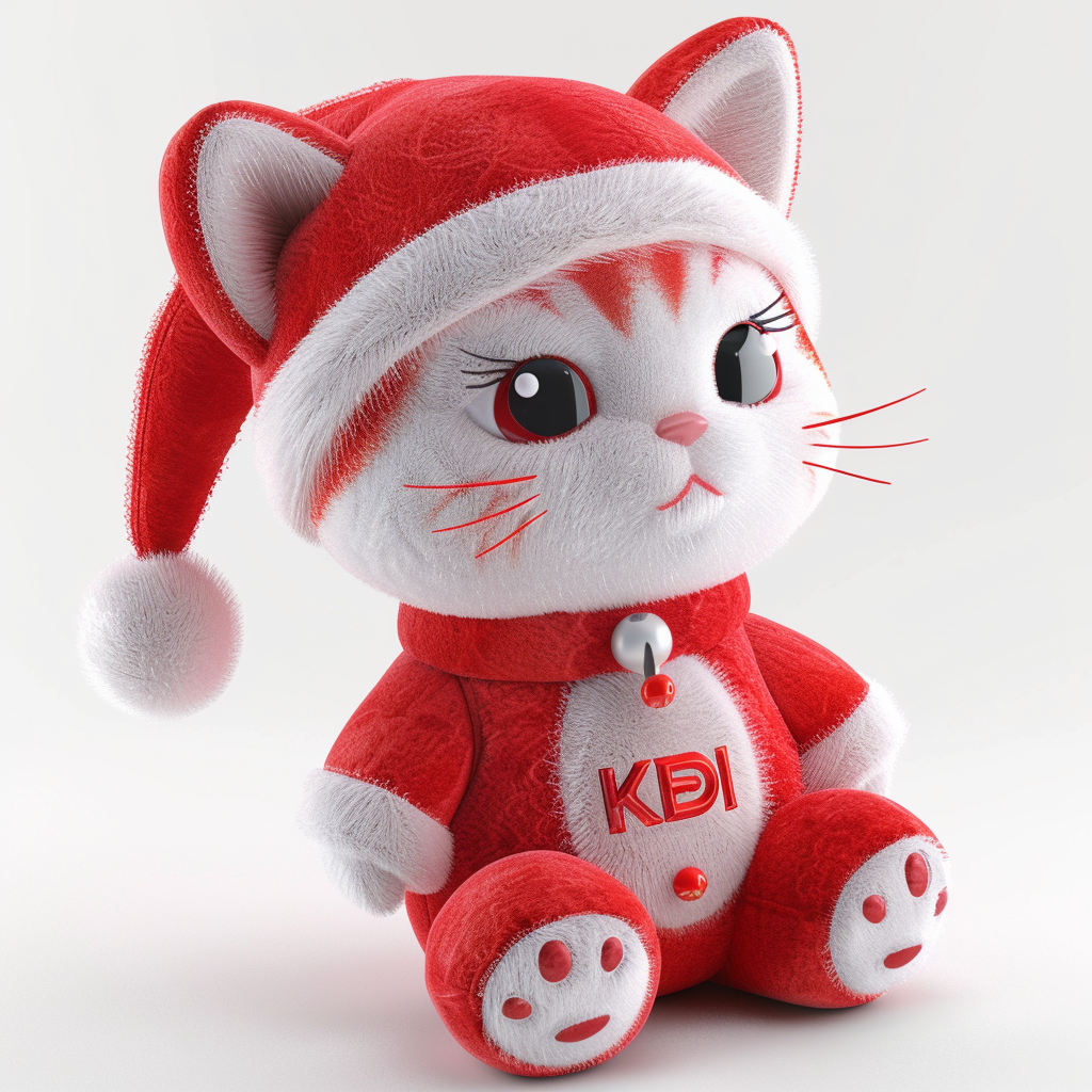 Manufacturer Wholesale High Quality EN71 Red Cat Plush Doll Stuffed Animal Toys for Gifts