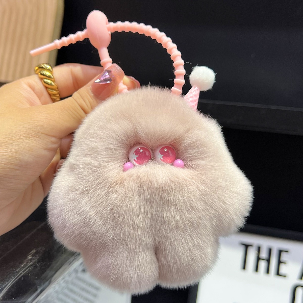 New Arrival Soft Stuffed Plush 3D Keychain Mini Animal Toys Cute Cartoon Fur Little Monster Bag Pedant for Girls