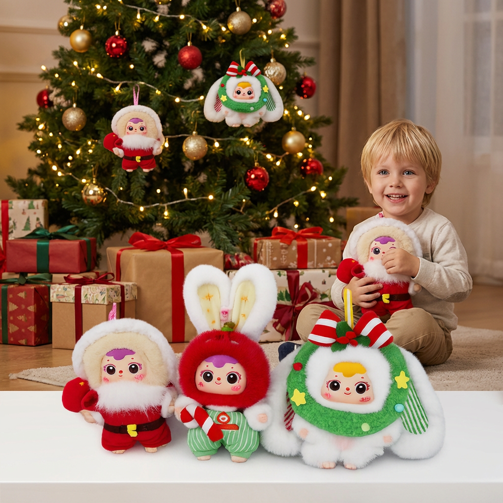 Custom Santa Claus Snowman Christmas Reindeer Plush Soft Stuffed Toy Custom Holiday &amp; Anniversary Themed Plush Toys Blind Box