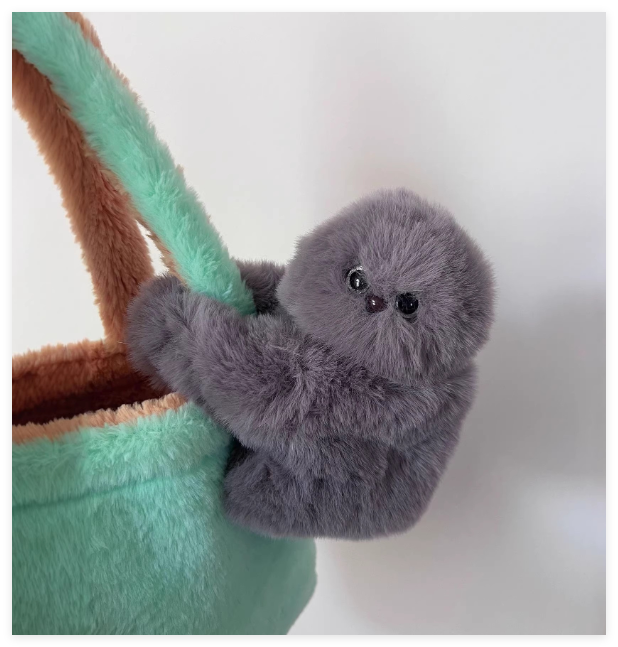 Kawaii Heal Doll AI Owl Mirumi Furry Robot Pet Be Shy Singing Turning Head Learning to Speak Electric Doll Plush Toy Bag Charm