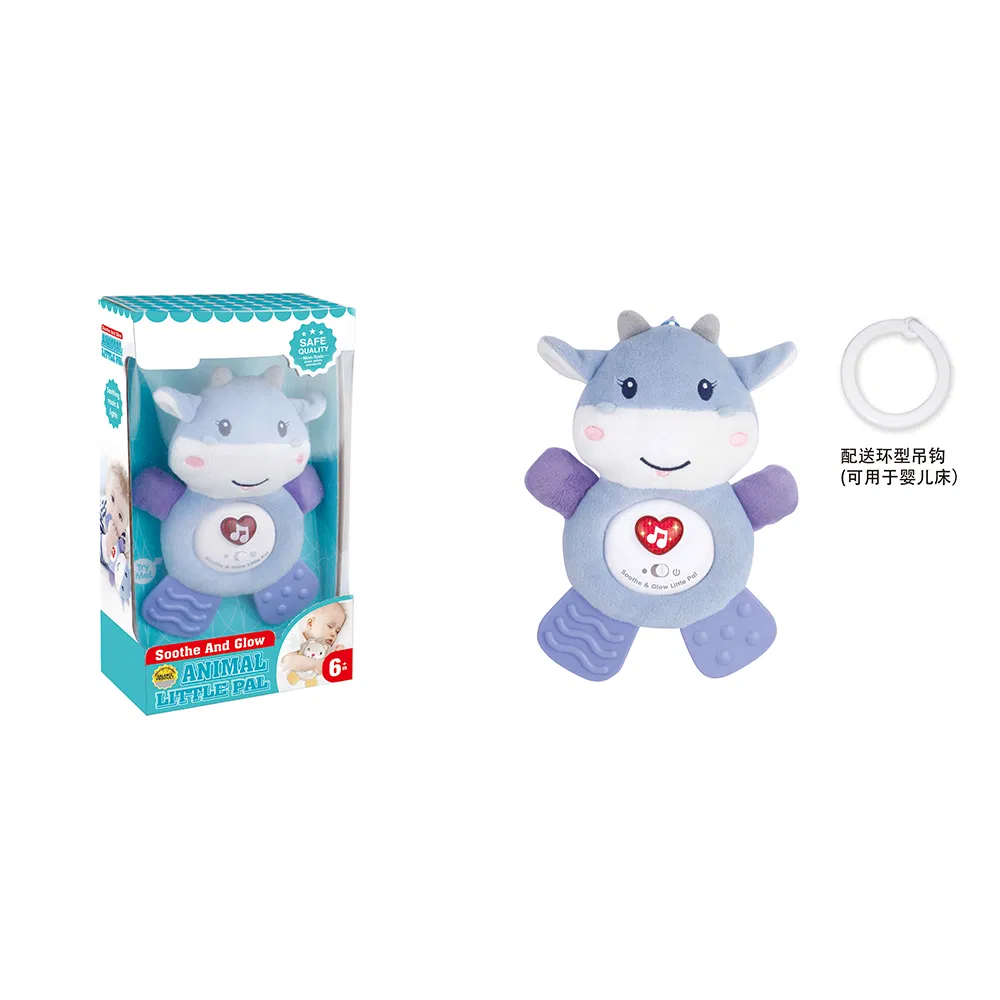 High Quality New Arrive Promotional Gift Educational Kids Plush Elephant Music Baby Toys with Soothing Music and Lights