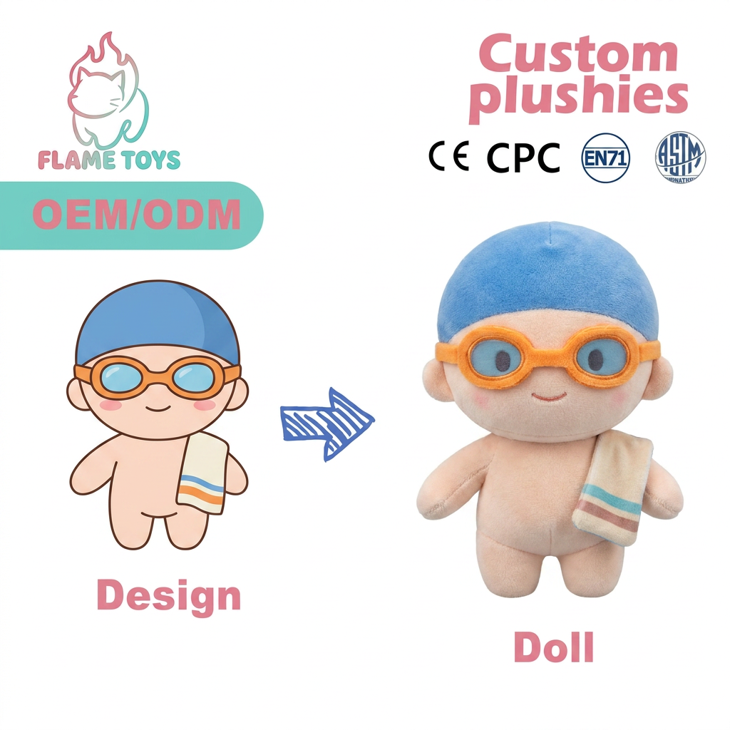 High Quality Custom Made Anime Plush Toy Premium Cotton Doll Humanoid Character Mascot Designer Ice Hockey Player Art Toy