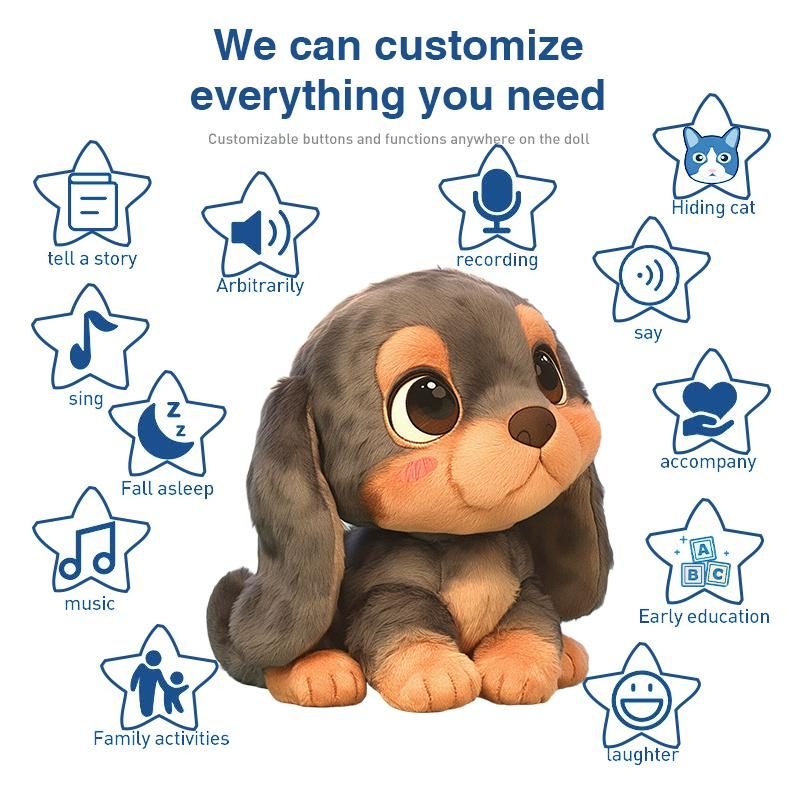 Custom Logo Plush Toy Dog Soft Plush Animal New Kawaii Toy