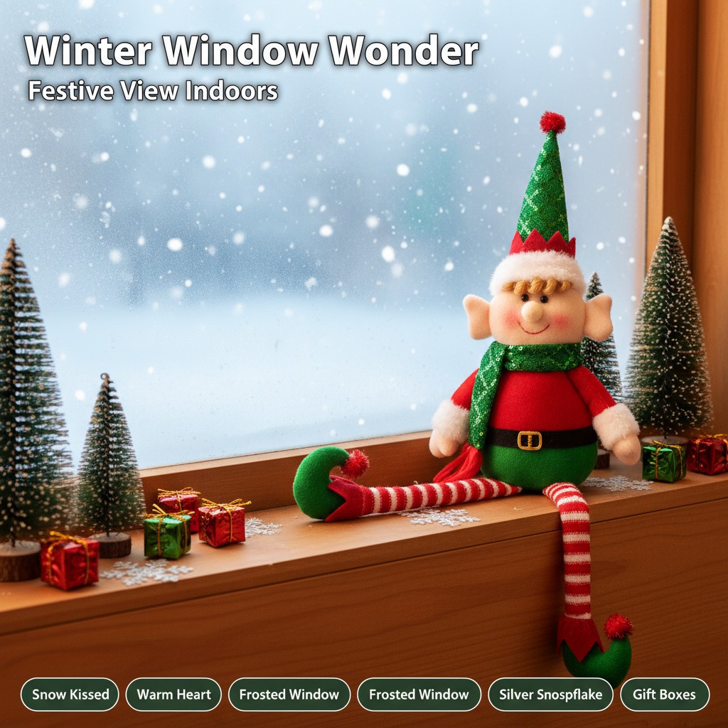 SANWEI Custom Christmas Elves Plush Dolls Soft Fabric Decor for Retail Gift Shop