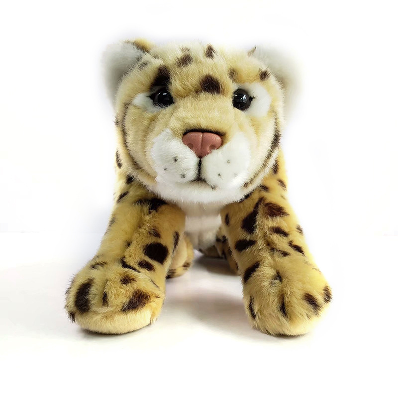 Creative Wholesale Custom Plush Stufed Animal Simulated Leopard Toy for Kids