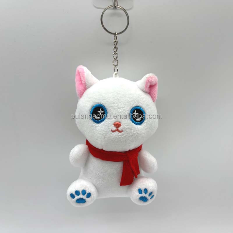 Wholesale New Small Size Plush Kitty Stuffed Animal Design Plush Keychain Toy for Holiday or Birthday Gifts
