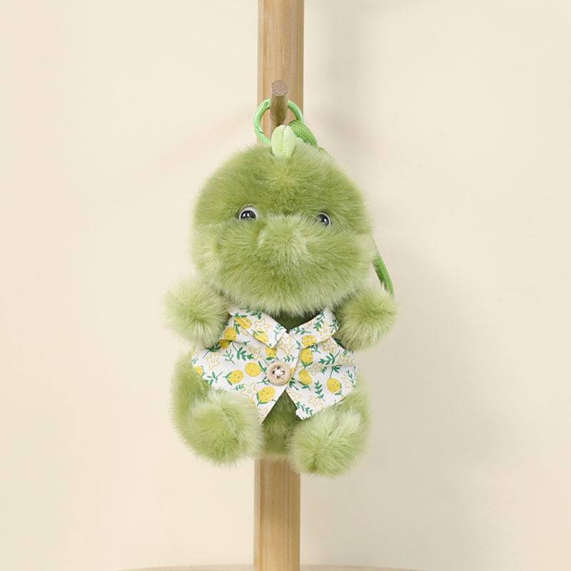 Wholesale Cartoon Dog Plush Keychain Pendant OEM Cute Fluffy Dinosaur Plushie Keyring Soft Doll Stuffed Animal Toy for Gift
