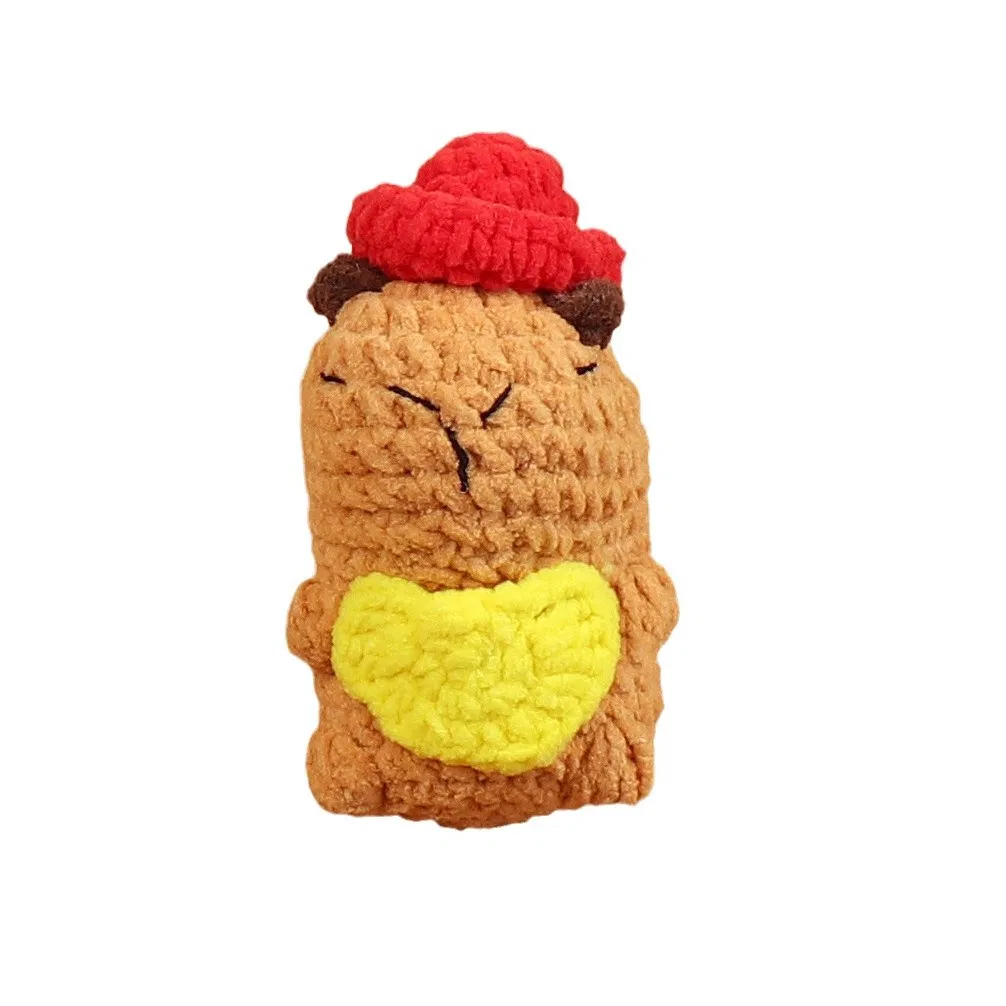 Finished Handmade Crochet Yarn Plush Toy Hooking Pendant - Capybara