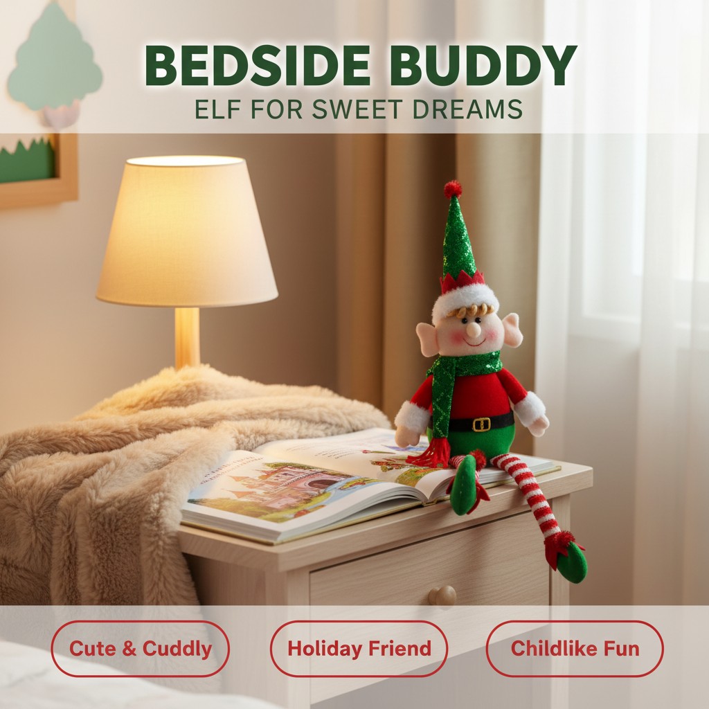 SANWEI Custom Christmas Elves Plush Dolls Soft Fabric Decor for Retail Gift Shop