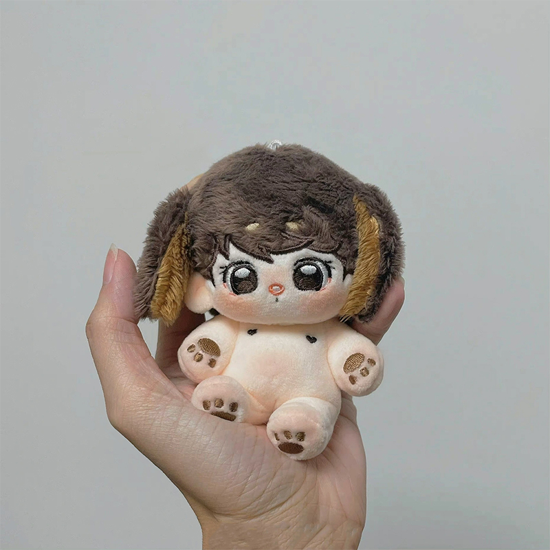 Customized 10cm Mini Plush Soft Toy Doll with Cute Character Design and Plush Keychain
