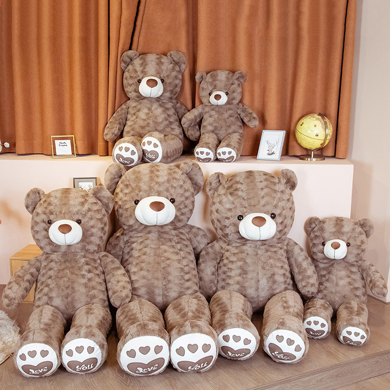 Super Hot American Big Bear Doll Teddy Bear Stuffed Plush Toy Hug Ribbon Bear Doll Girlfriend Birthday Big Teddy Holiday Gift