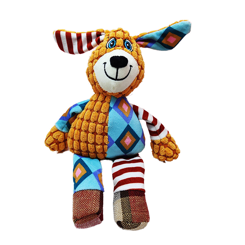 Luxury Eco-Friendly Waterproof Cartoon Style Squeak Plush Chew Toy Cute Interactive Dog Teething-Resistant