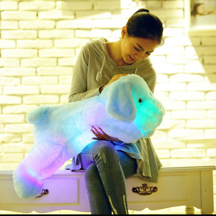 Colorful LED plush cushion dog 4
