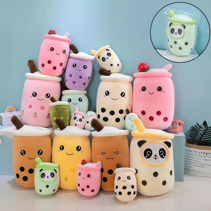 Custom New Soft Boba Cups Plush Toys Bunny Plush Toys Boba Plushies Kawaii Stuffed Toy Boba Milk Tea Plush