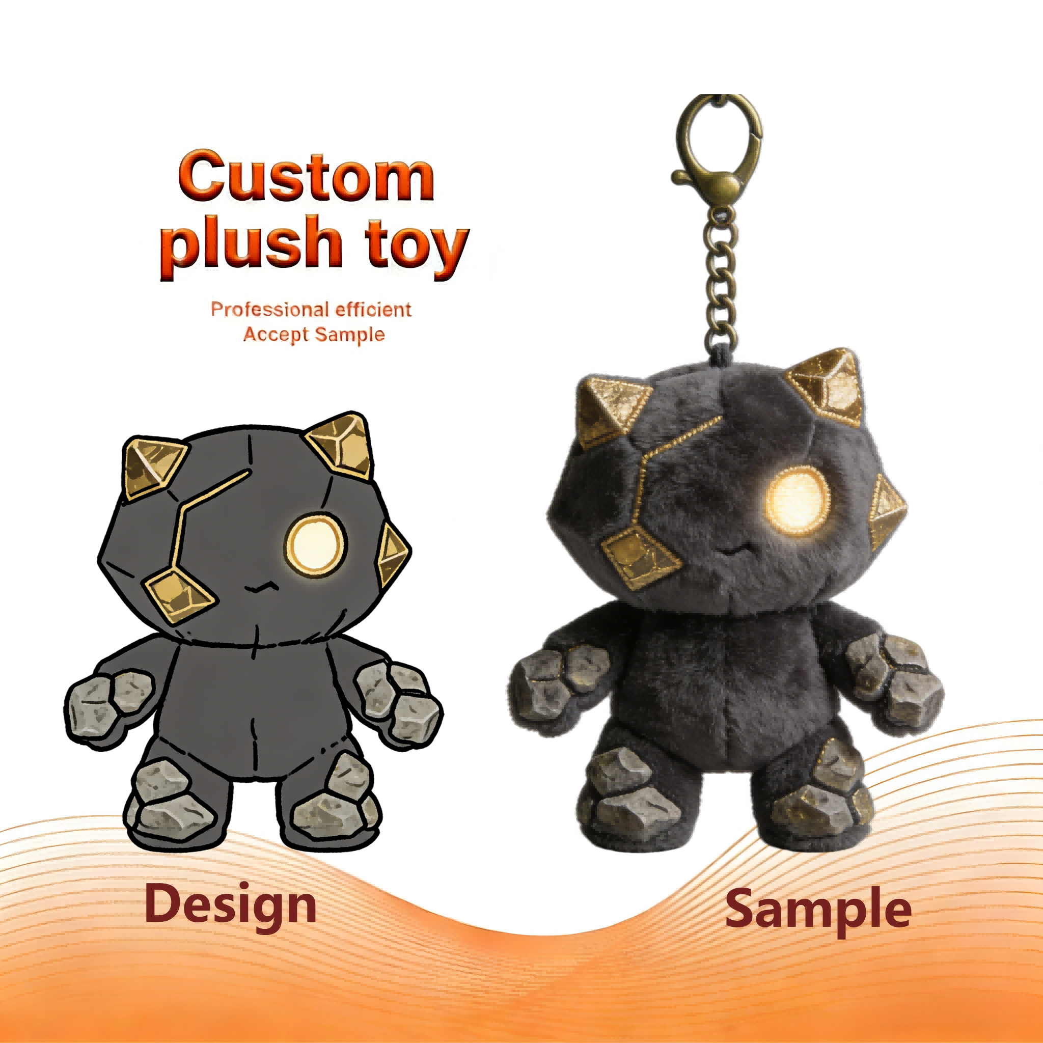 Plush Toys Custom OEM ODM Manufacturer Lava Monster Holiday Season Custom Plush Keychain
