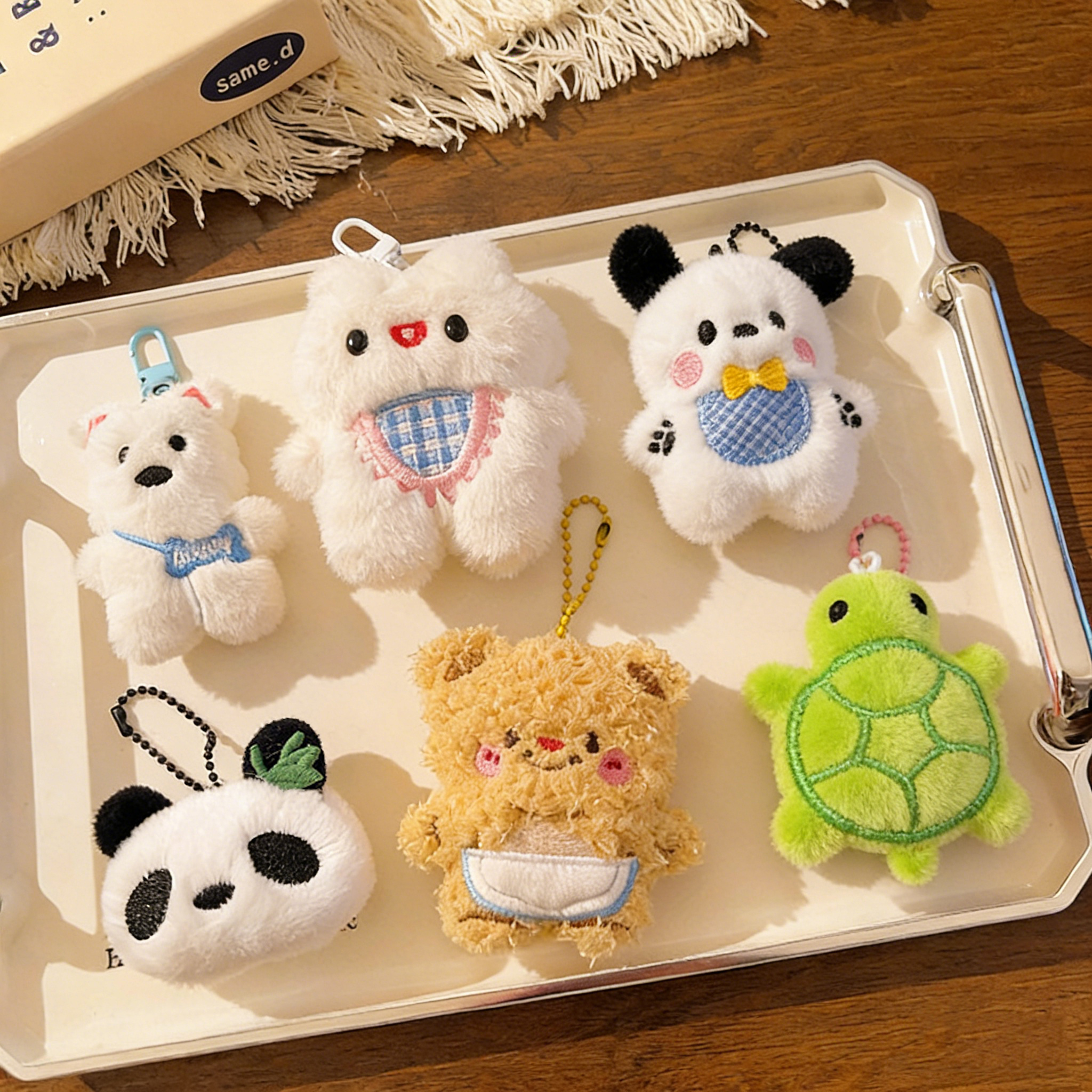 Factory Customized Plush Keychain Character Manufacturer Cheap Price Kawaii Mini Promotional Stuffed Cute Animal Plush Keychain