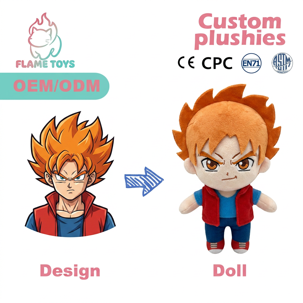 High Quality Custom Made Anime Plush Toy Premium Cotton Doll Humanoid Character Mascot Designer Ice Hockey Player Art Toy