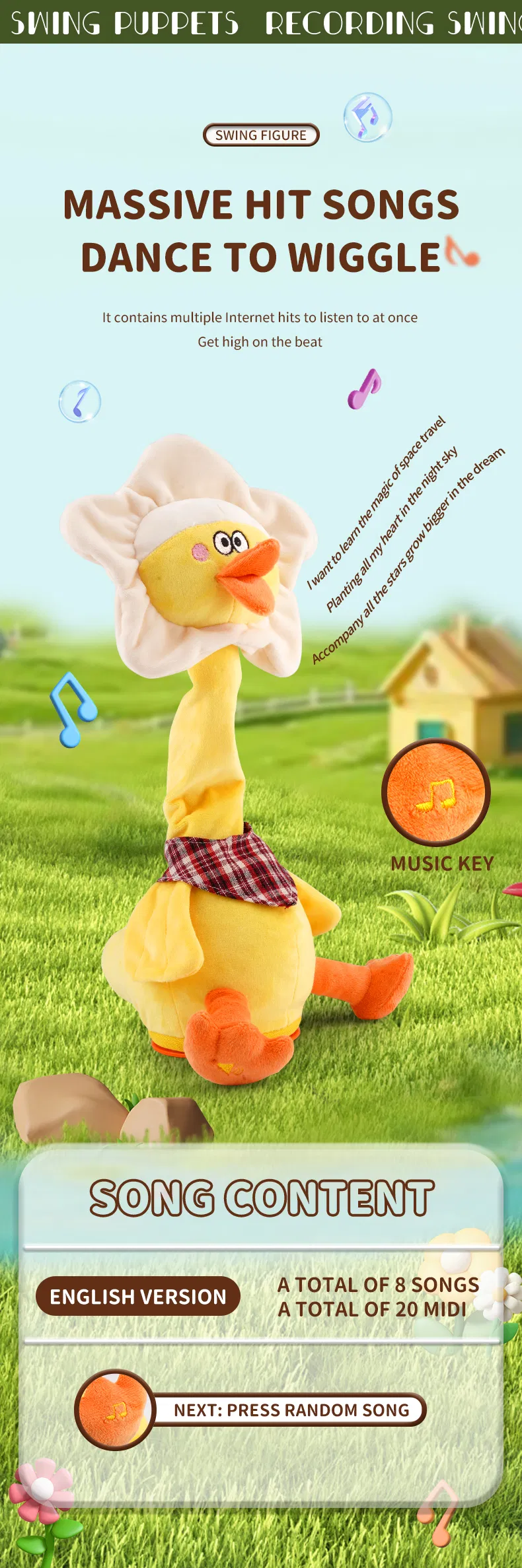 Small Animals Swing Plush Toys Children Soothe Toys Detail 5