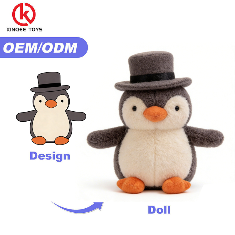 Kinqee Custom Plush Doll 30cm Stuffed Animals Customized Keychain Plush Mascot Toy Anime Cartoon Plush Toys for Claw Machine