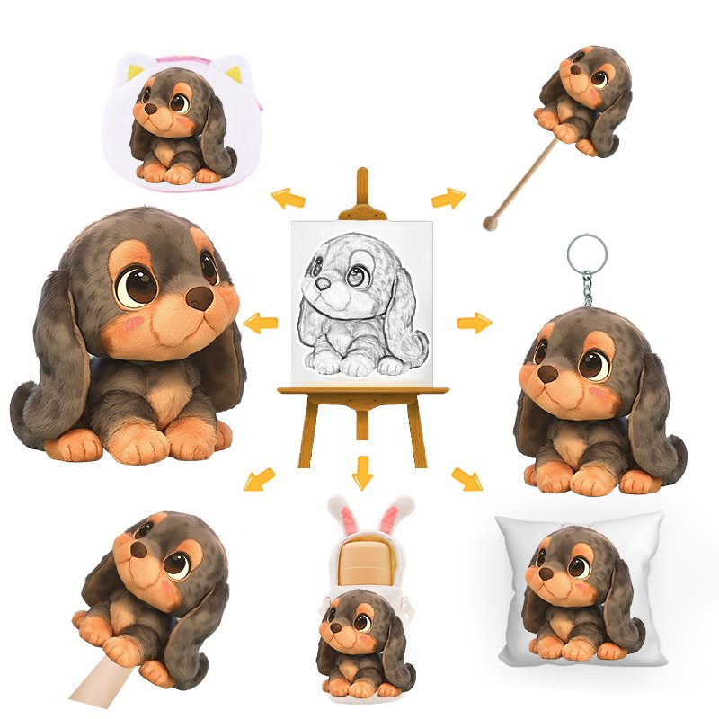 Custom Logo Plush Toy Dog Soft Plush Animal New Kawaii Toy