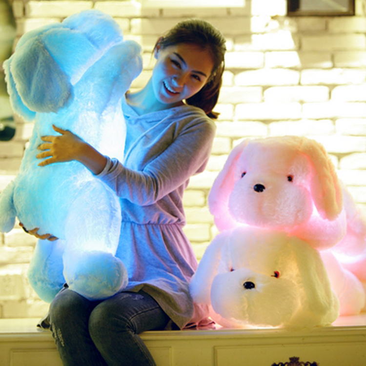 Colorful LED plush cushion dog 1