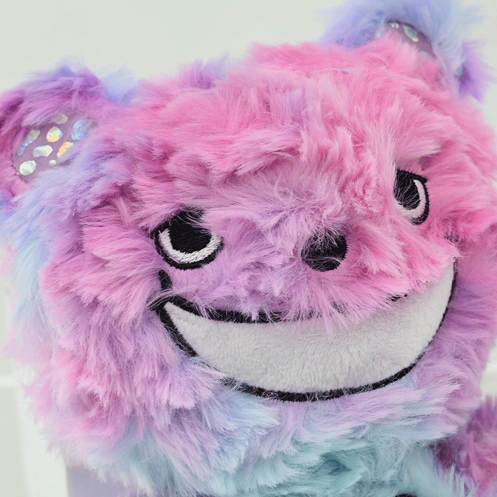 Custom Plush Toy Eco Friendly Shaggy Fur Bear Hand Puppet Custom Logo Embroidery for Kids Play Gift