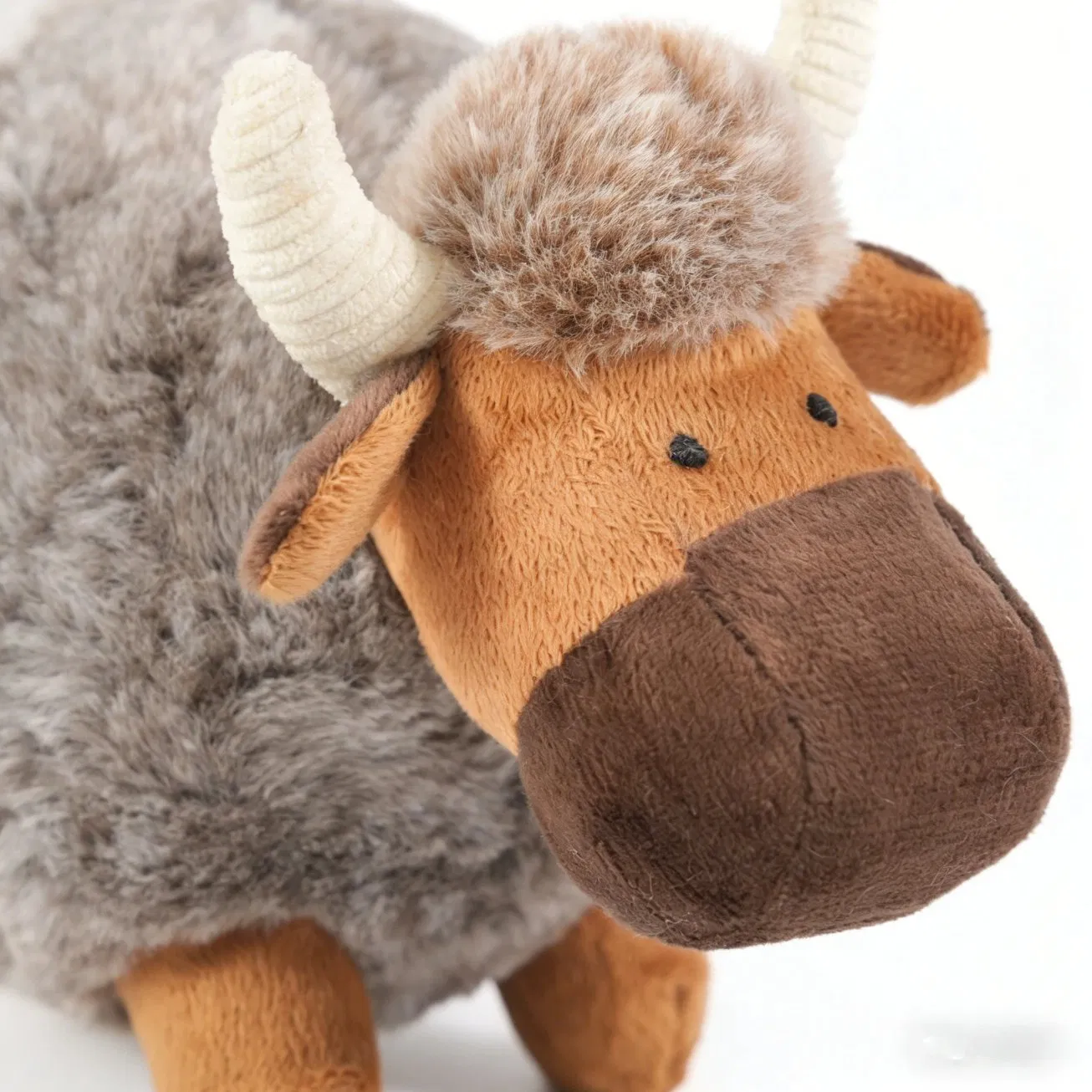 Wholesale Custom Round Plush Bison Stuffed Plush Toy