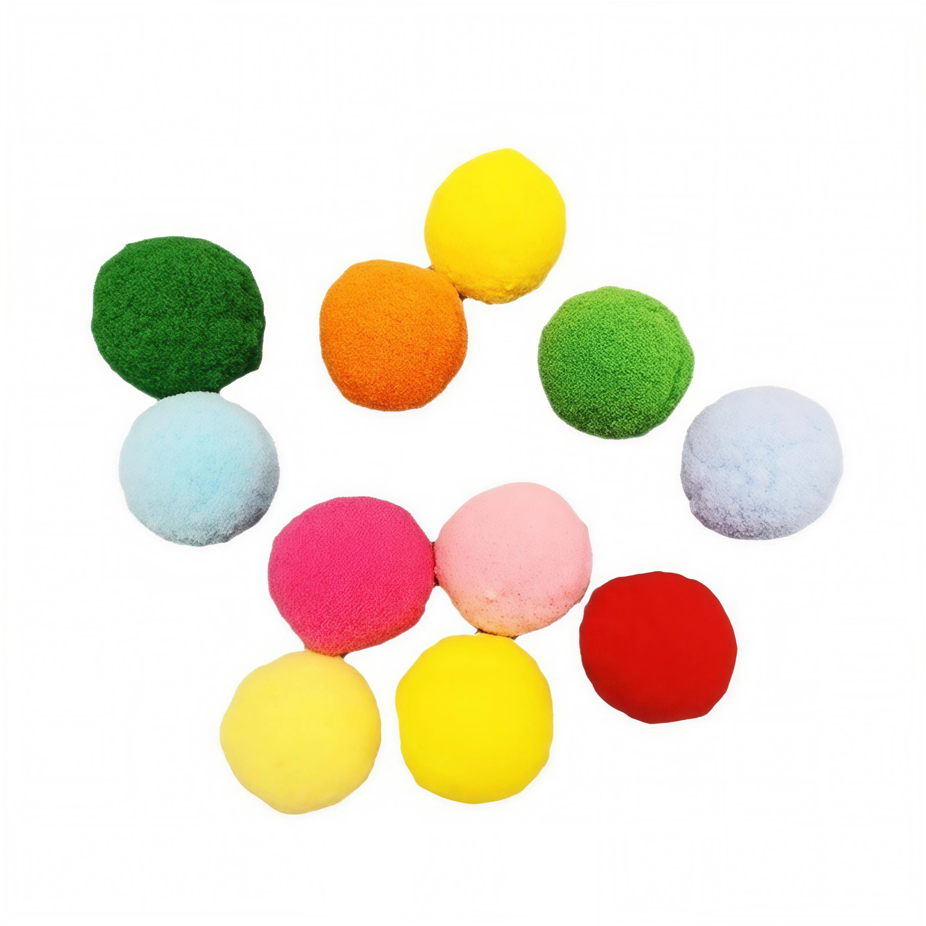 Cartoon Style Stocked High Elastic Polyester Plush Ball Colorful Handmade Soft Interactive Cat Toy Indoor Pet Playing