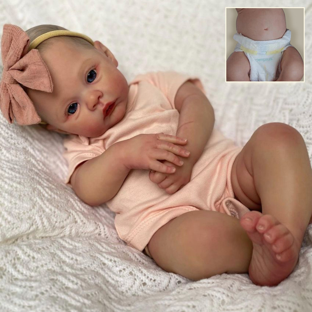Soft-Body Reborn Doll 19 Inch Realistic Newborn Soft Baby Dolls With Toy Accessories Dolls for Kids