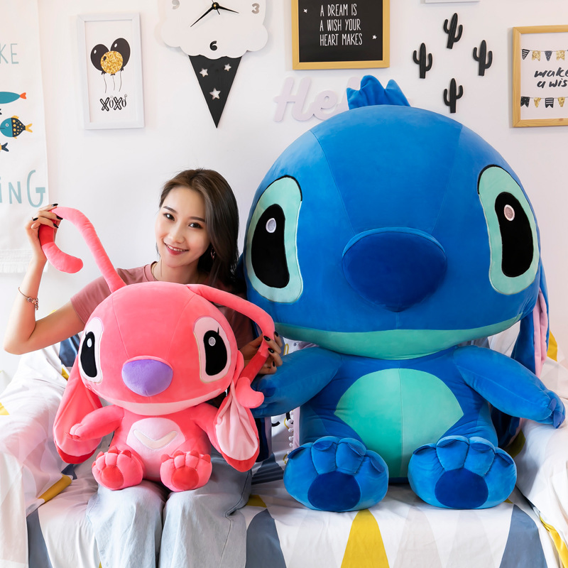 Giant Lilo &amp; Stitch Couple Models Cartoon Stuffed Plushies Anime Claw Machine Arcade Plush Toys Doll for Kawaii Kids Birthday Gift