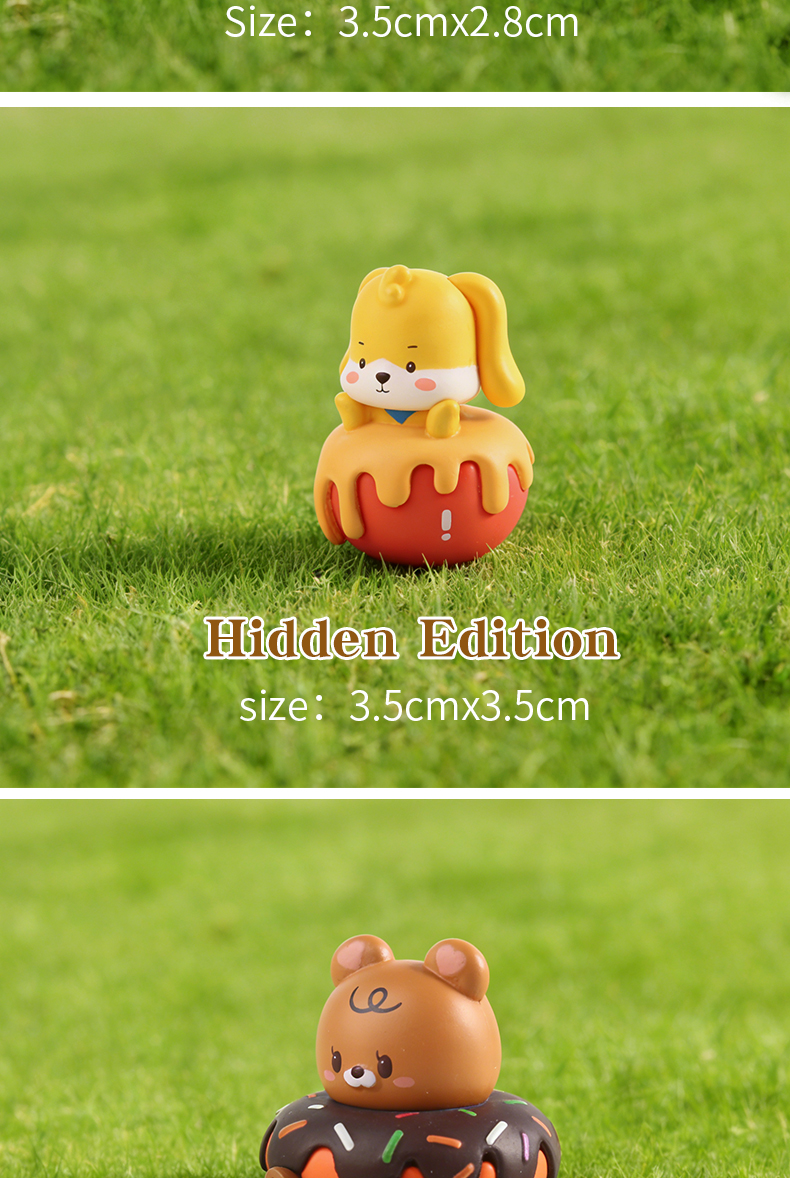 Cute Beans Sitting in a Row - Mini Hamster Plush Blind Box IP Trendy Toy Blind Bag Resin Small Ornaments