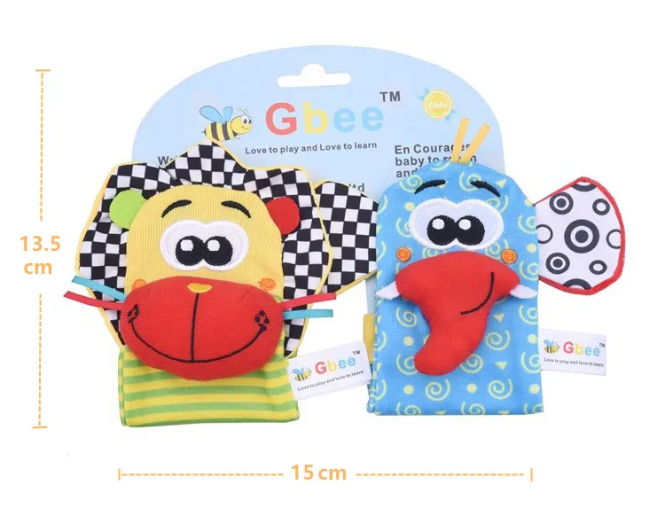 2025 Lion Design Baby Plush Kids Toy Wrist Rattle, Cartoon Toldder Socks Set, Infant Educational Toys