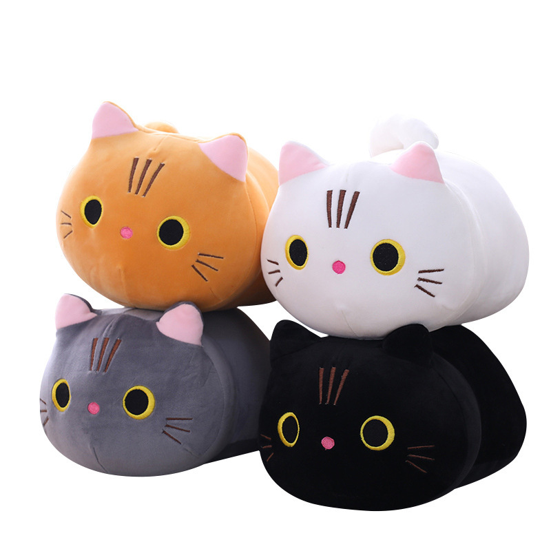 CHIQUE Wholesale in Stock Cartoon Animal Cat Plush Pillow Doll Kawaii Cute Soft Cat Stuffed Plush Toy