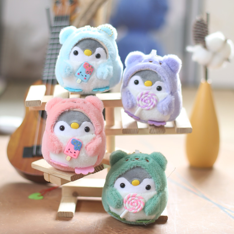 Wholesale Small Stuffed Animals Penguin Plush Key Chain Mini Kawaii Penguin Plush Keychain Bag Backpack Charm Decoration Pendant