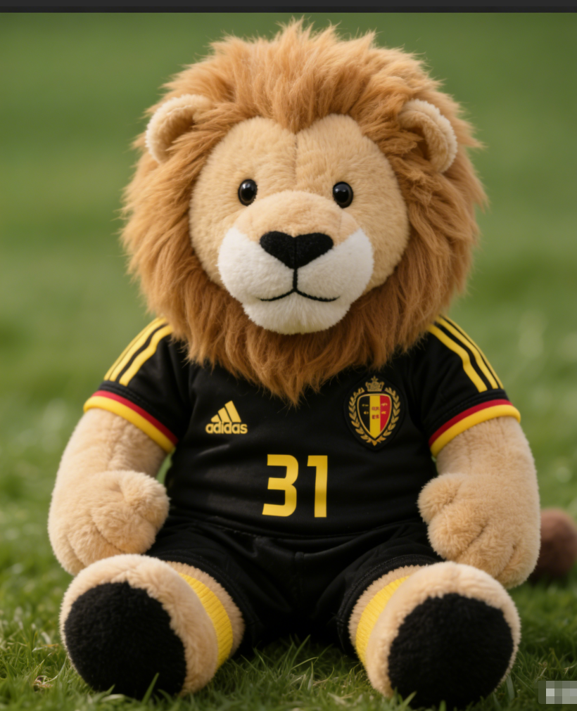 Football Team Mascot Lion Plush PP Cotton Soft Cuddly Exquisite Stitching Birthday OEM ODM for Club Fan Stores
