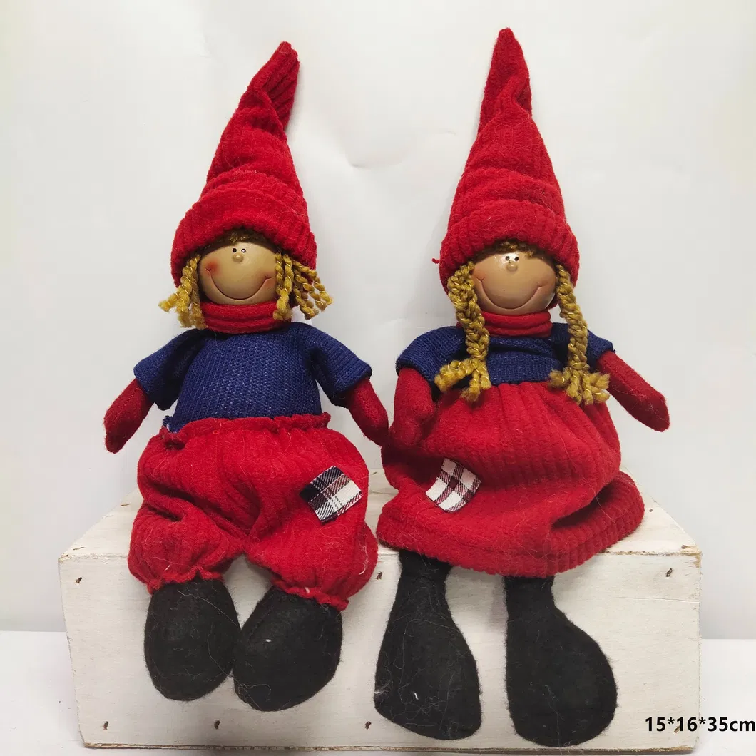 Handmade Plush Doll Textile Soft Gnome Toy Detail 1