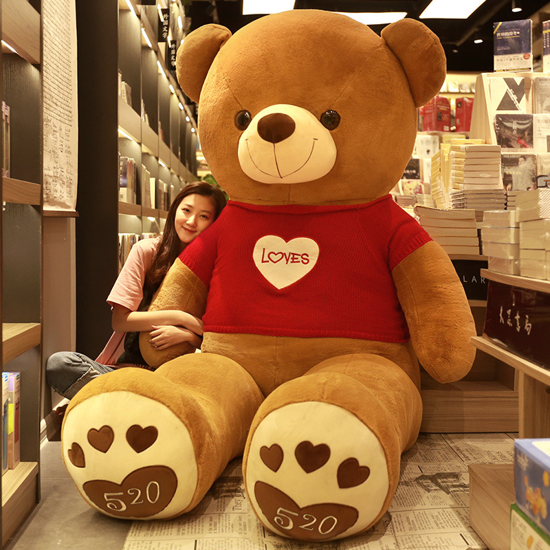 Super Hot American Big Bear Doll Teddy Bear Stuffed Plush Toy Hug Ribbon Bear Doll Girlfriend Birthday Big Teddy Holiday Gift