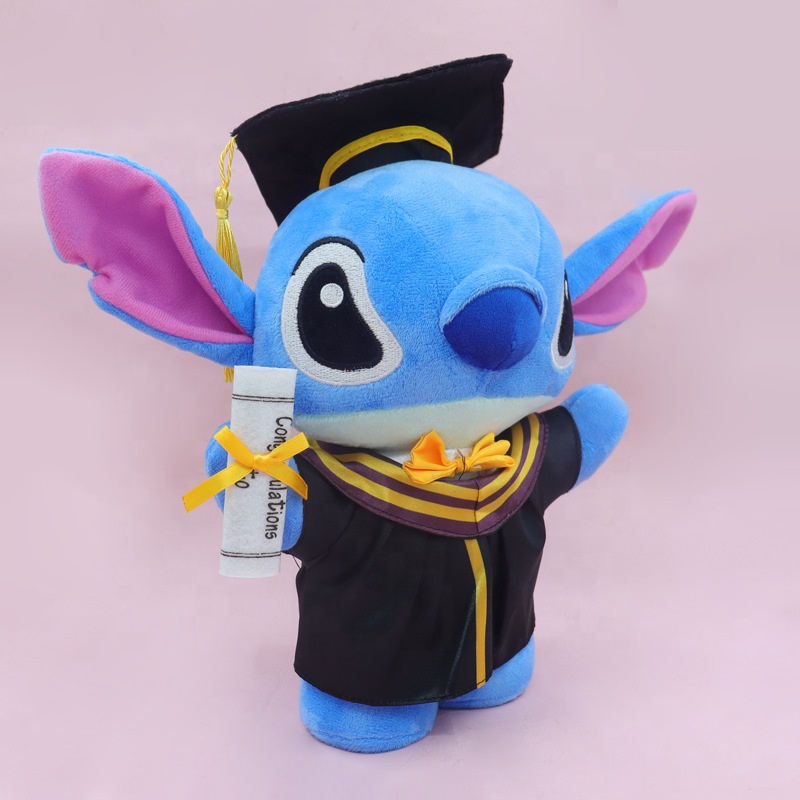 New Stitches Graduation Stuffed Animal Toys 25cm 35cm Stitches Graduation Plush Toys