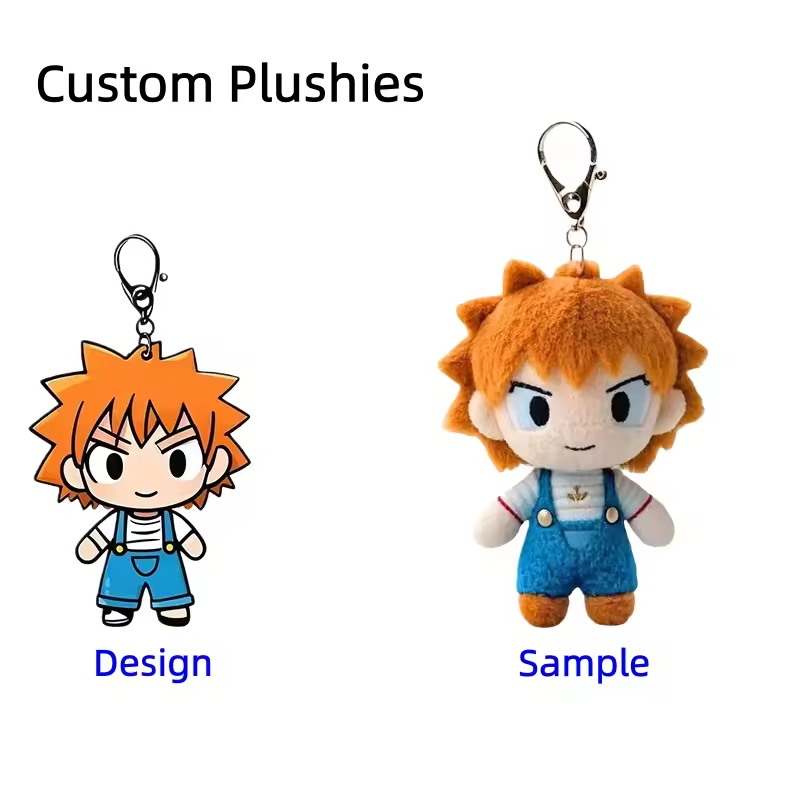 High Quality Factory Direct Sales Low Moq Plush Keychain Personalized Cartoon Animal Keychain Wholesale Keychains Plush Toys