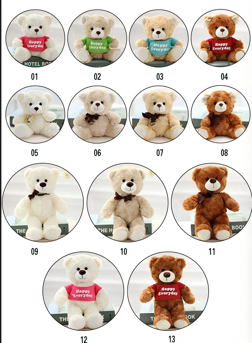 Wholesale Custom Plush Teddy Bear Stuffed Animal Toy Cute Soft Mini Small Kawaii Stuffed Fluffy Plush Teddy Bear for Kids