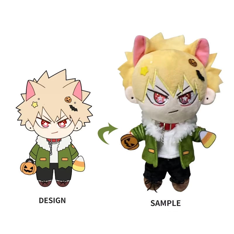 Customized Character Doll Handmade 10cm 20cm 30cm Personalized Plush Stuffed Toys with Top Quality Anime Dolls