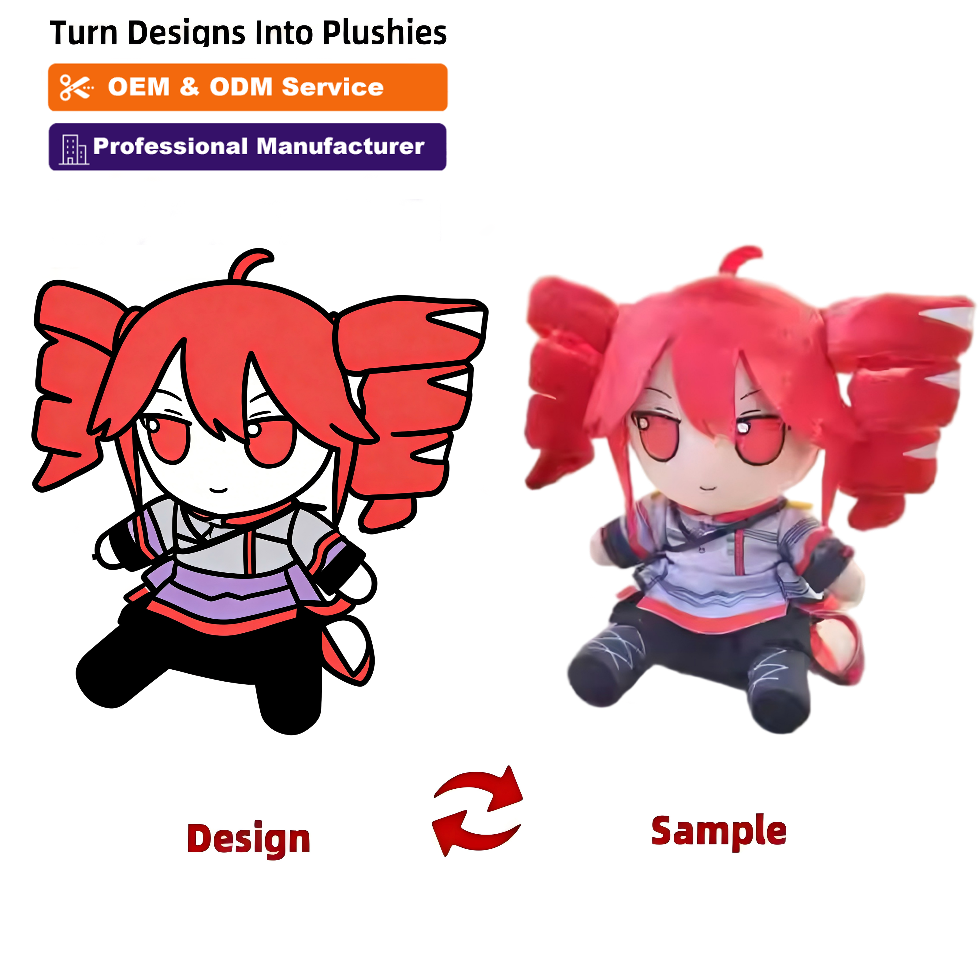 Customized Plush Toys High Quality Plush Toys for Cute and Soft Little Girls Customized Plush Character Dolls