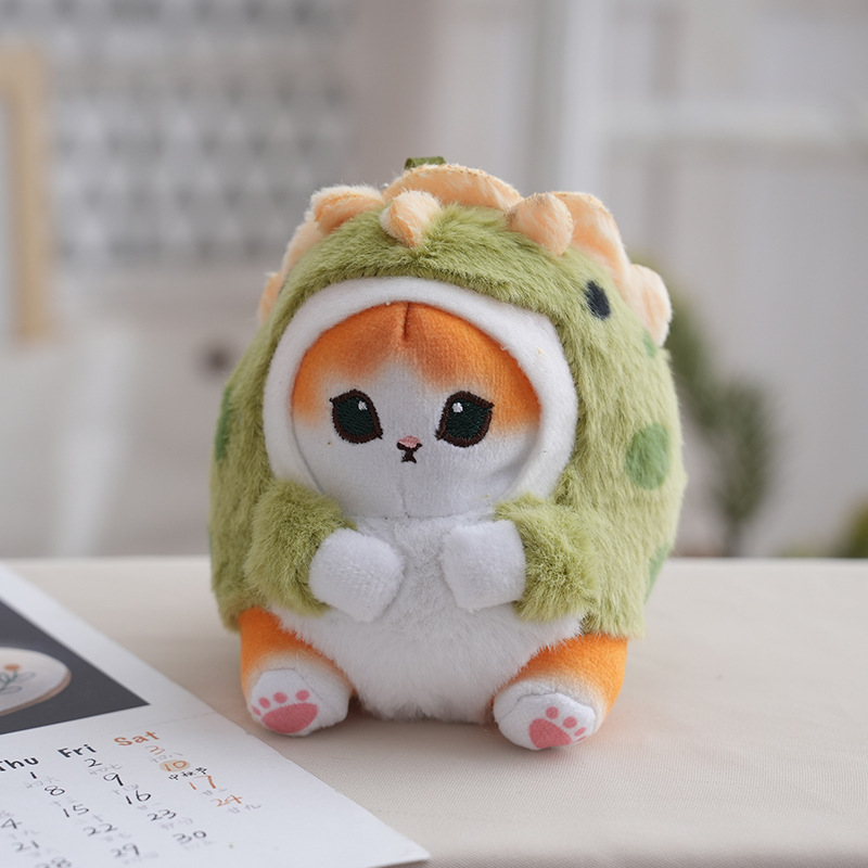 Peluches Plushy Fluffy Mini Plush Toy Kitten cat Shark Kawaii cat Keychain Plushie Stuffed Animals Plush Small Cats Bag Charm