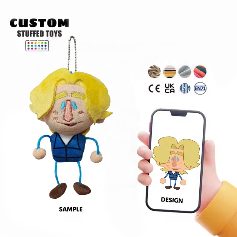 DIXIN--OEM ODM Promotional Cute Mini Cotton Plush Toys Kawaii Mascot Pendant Soft Toys Professional Custom Plush Keychains