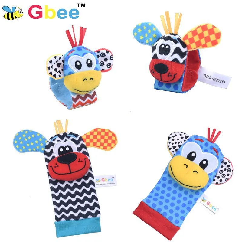 2025 Lion Design Baby Plush Kids Toy Wrist Rattle, Cartoon Toldder Socks Set, Infant Educational Toys