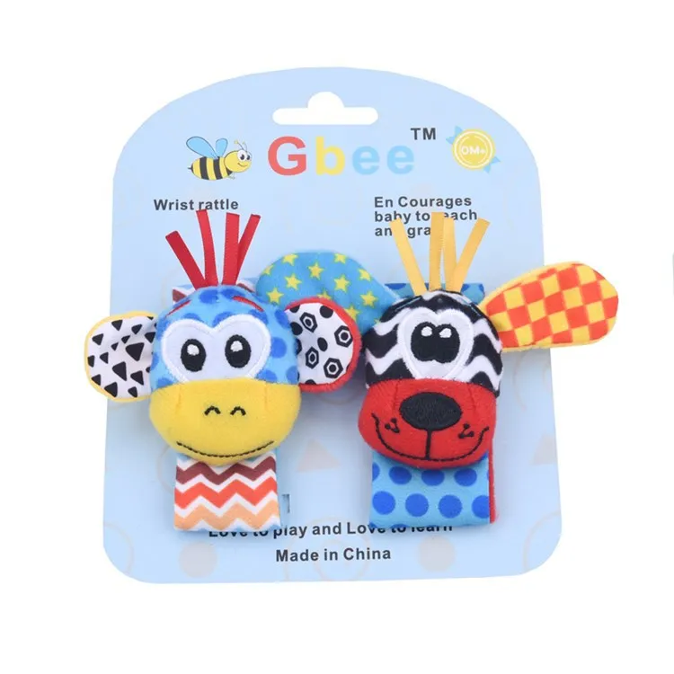 2025 Lion Design Baby Plush Kids Toy Wrist Rattle, Cartoon Toldder Socks Set, Infant Educational Toys