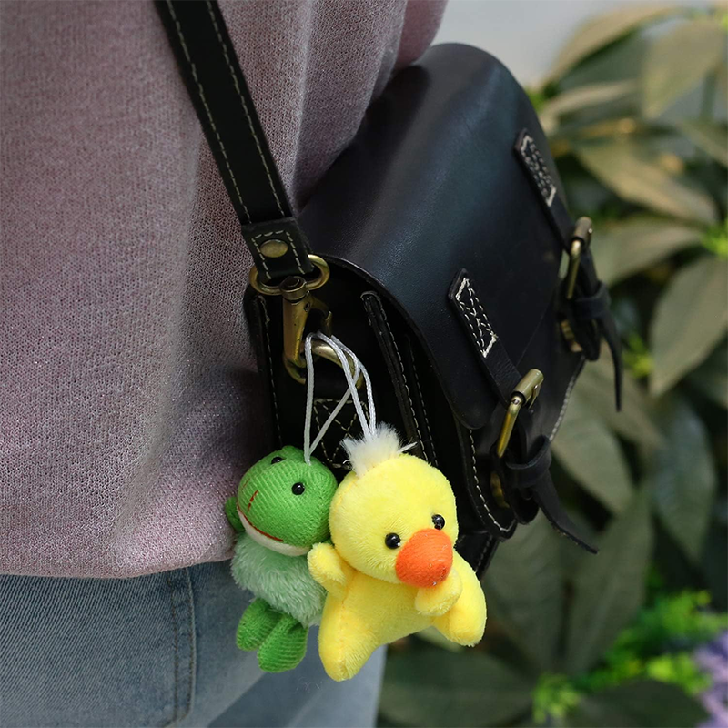 Wholesale Cute Small Animals Plush Keychain Decoration for Themed Parties Mini Plush Animal Toy Set