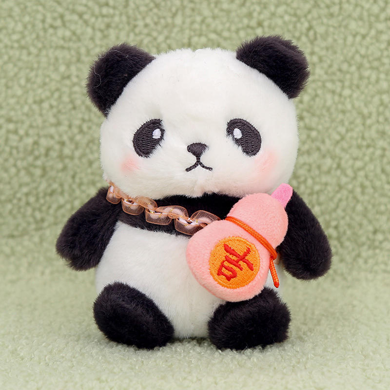Custom Panda Stuffed Animal Plush Toys in Green Bamboo Plushies Cute Zoo Souvenir Dollgift for Girls