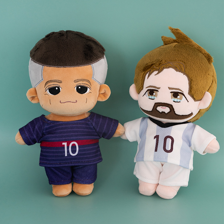 Customized Messi Cartoon Idol Plush Doll Embroidered Stuffed Toy for Football Club Souvenirs and Mascots